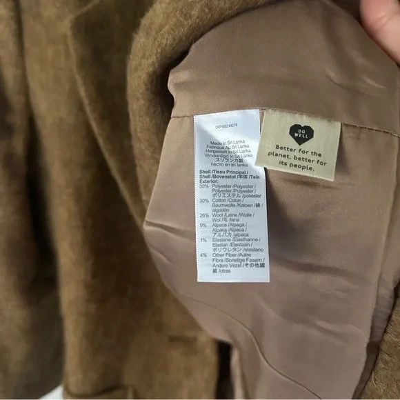 Madewell Larsen Boucle Knit Blazer Toffee Wool Alpaca Women's size X Small - Picture 6 of 9